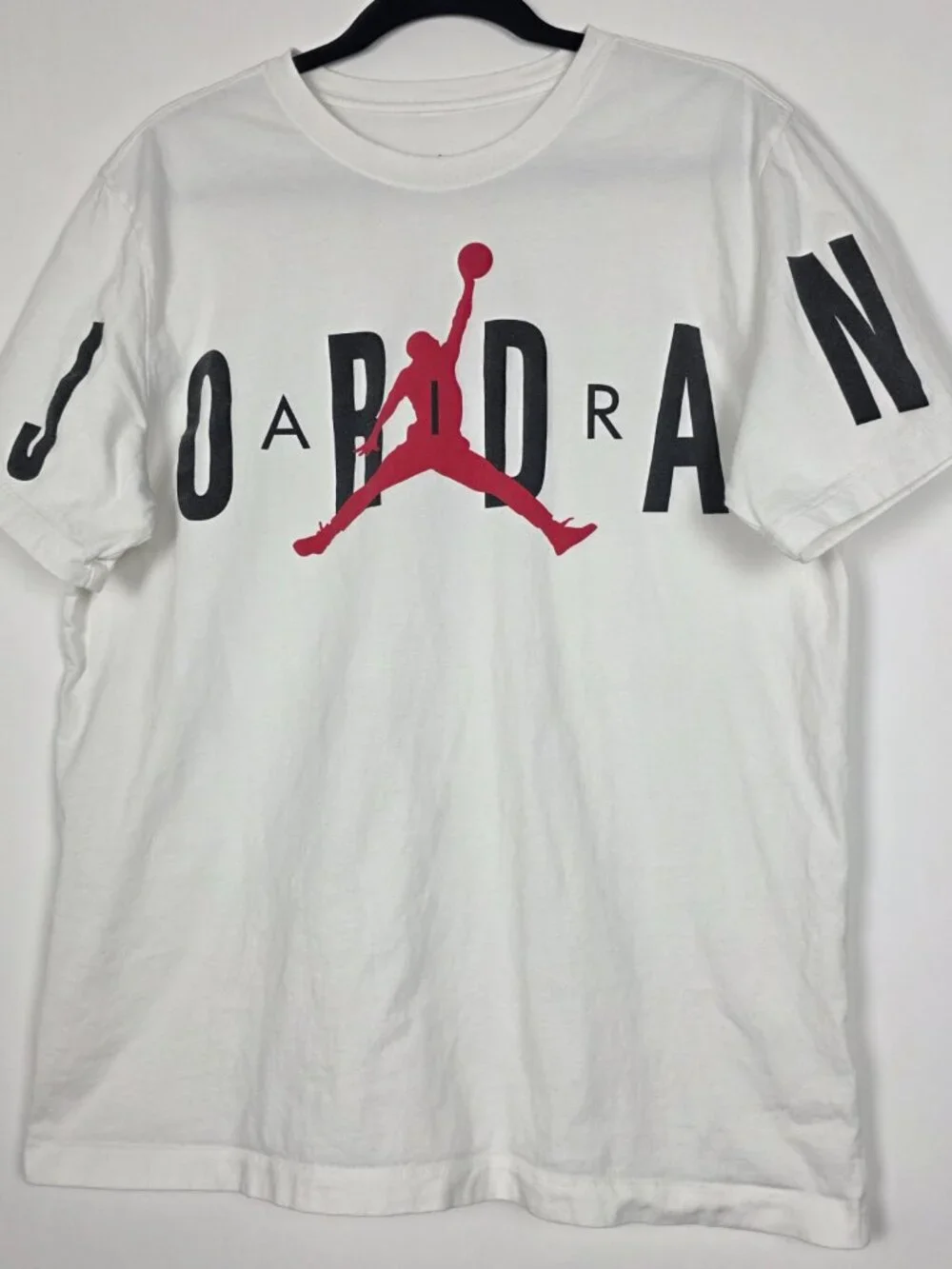 Nike Air Jordan Basketball Sports Mens Large Short Sleeve Graphic White T Shirt